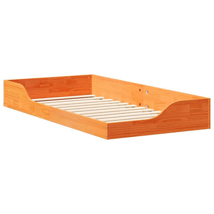 Struttura del letto Marrone cerato 75 x 190 cm Pino massello | homemem39