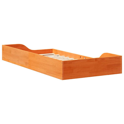 Struttura del letto Marrone cerato 75 x 190 cm Pino massello