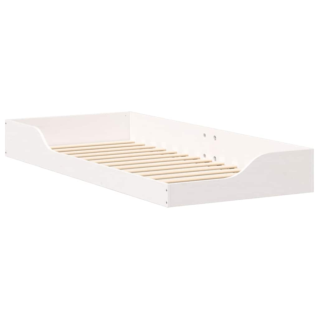Struttura del letto Bianco 80 x 210 cm Pino massello | homemem39