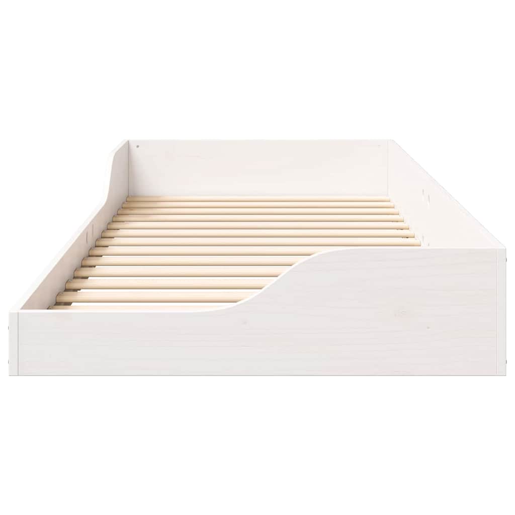 Struttura del letto Bianco 80 x 210 cm Pino massello | homemem39