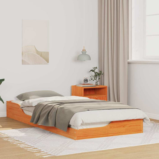 Struttura del letto Marrone cerato 80 x 210 cm Pino massello | homemem39