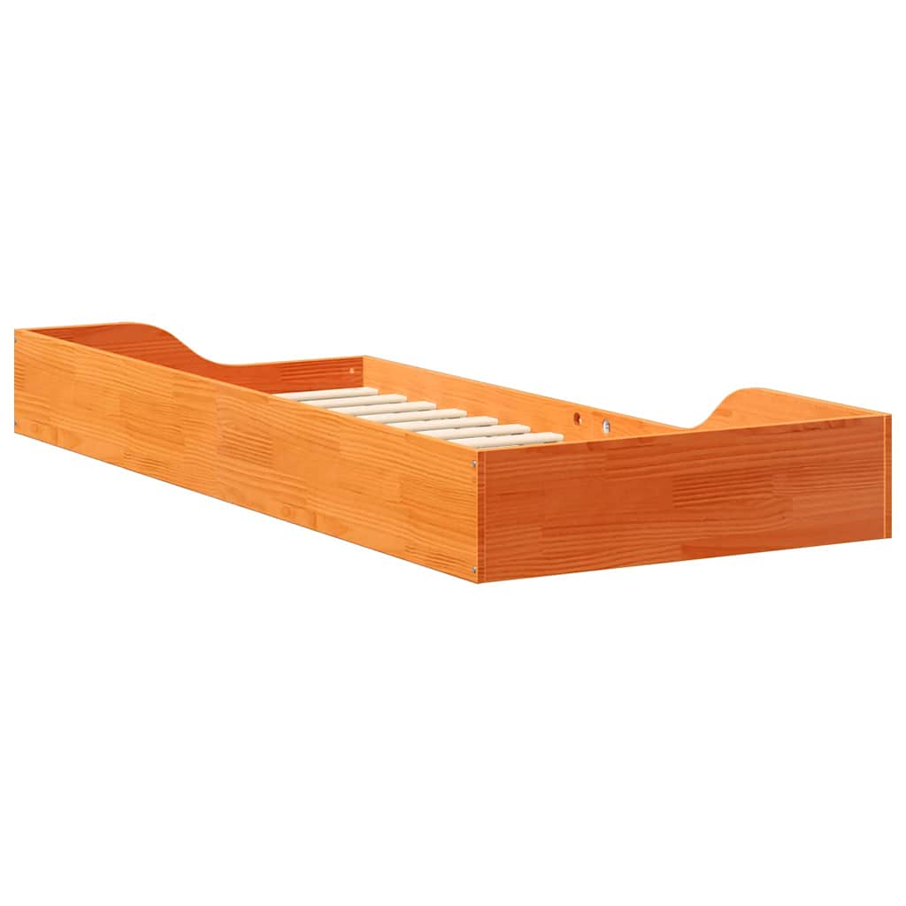 Struttura del letto Marrone cerato 80 x 210 cm Pino massello | homemem39