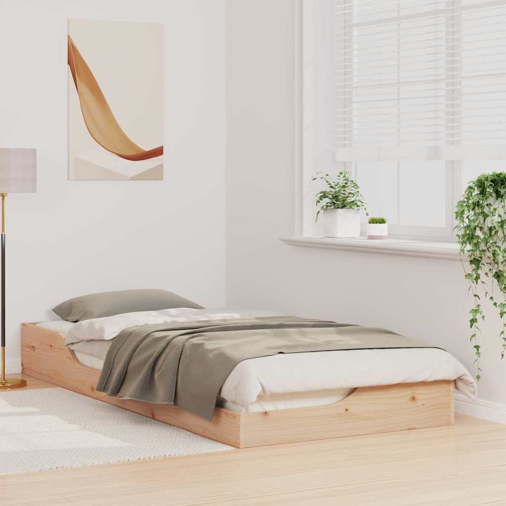 Struttura del letto Marrone 90 x 210 cm Pino massello | homemem39