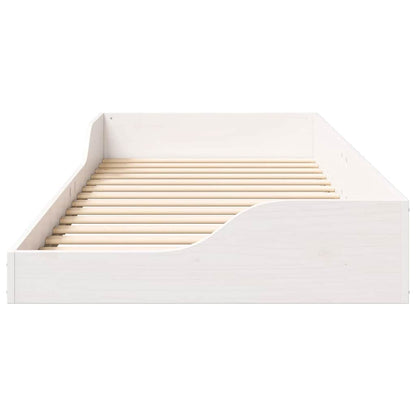 Struttura del letto Bianco 90 x 210 cm Pino massello | homemem39