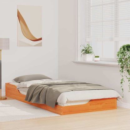 Struttura del letto Marrone cerato 90 x 210 cm Pino massello | homemem39