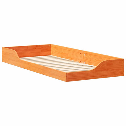 Struttura del letto Marrone cerato 90 x 210 cm Pino massello | homemem39