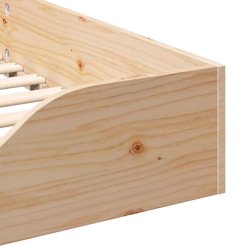 Struttura del letto Marrone 100 x 210 cm Pino massello | homemem39
