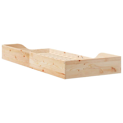 Struttura del letto Marrone 100 x 210 cm Pino massello | homemem39