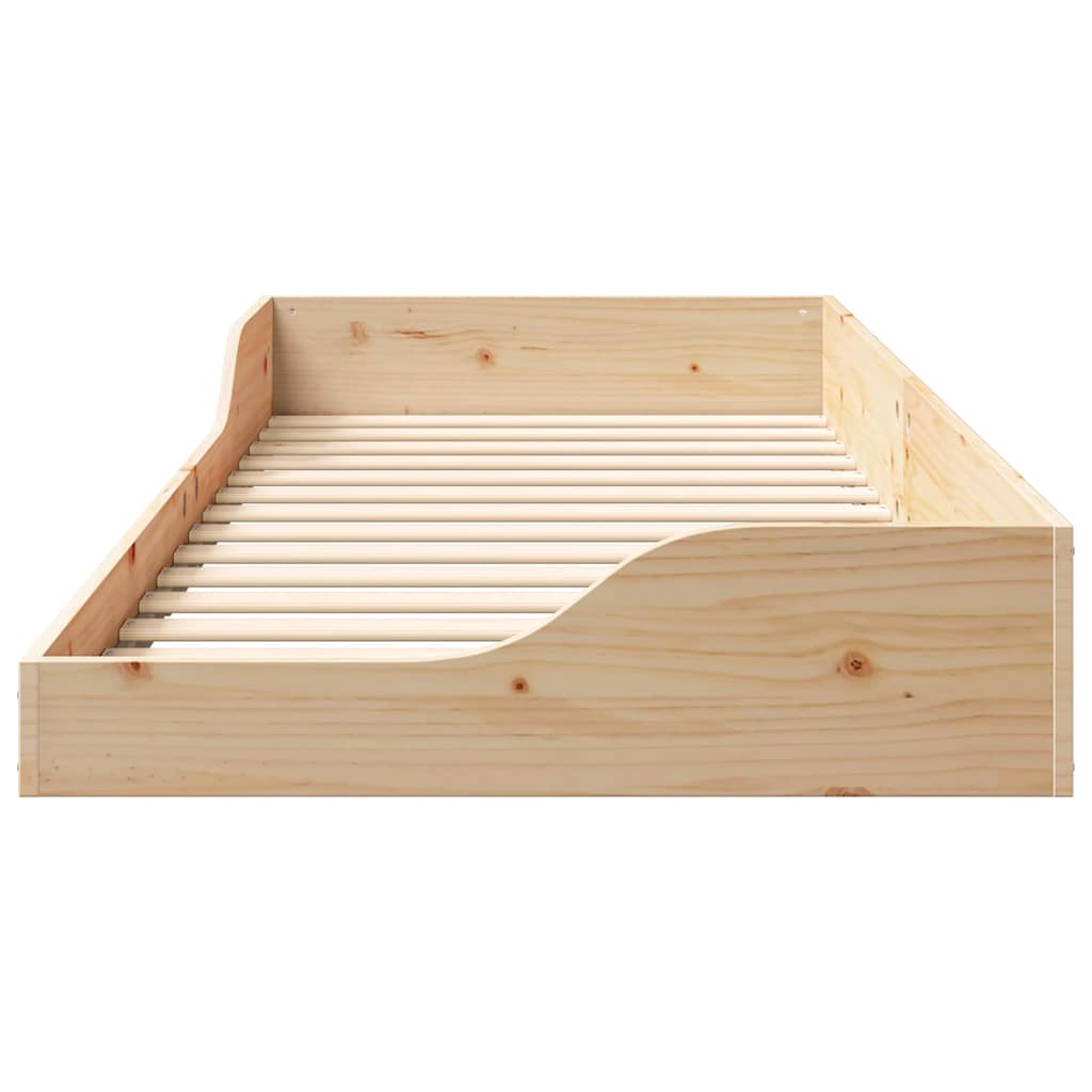 Struttura del letto Marrone 100 x 210 cm Pino massello | homemem39