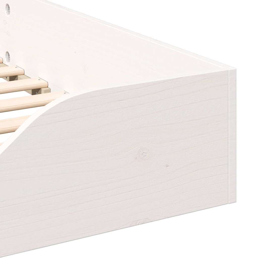 Struttura del letto Bianco 100 x 210 cm Pino massello | homemem39