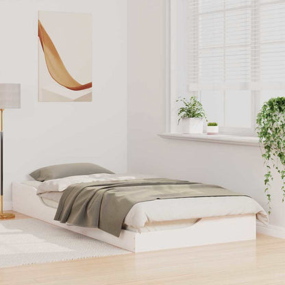 Struttura del letto Bianco 100 x 210 cm Pino massello
