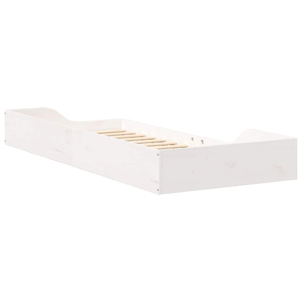 Struttura del letto Bianco 100 x 210 cm Pino massello | homemem39
