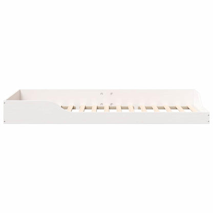 Struttura del letto Bianco 100 x 210 cm Pino massello