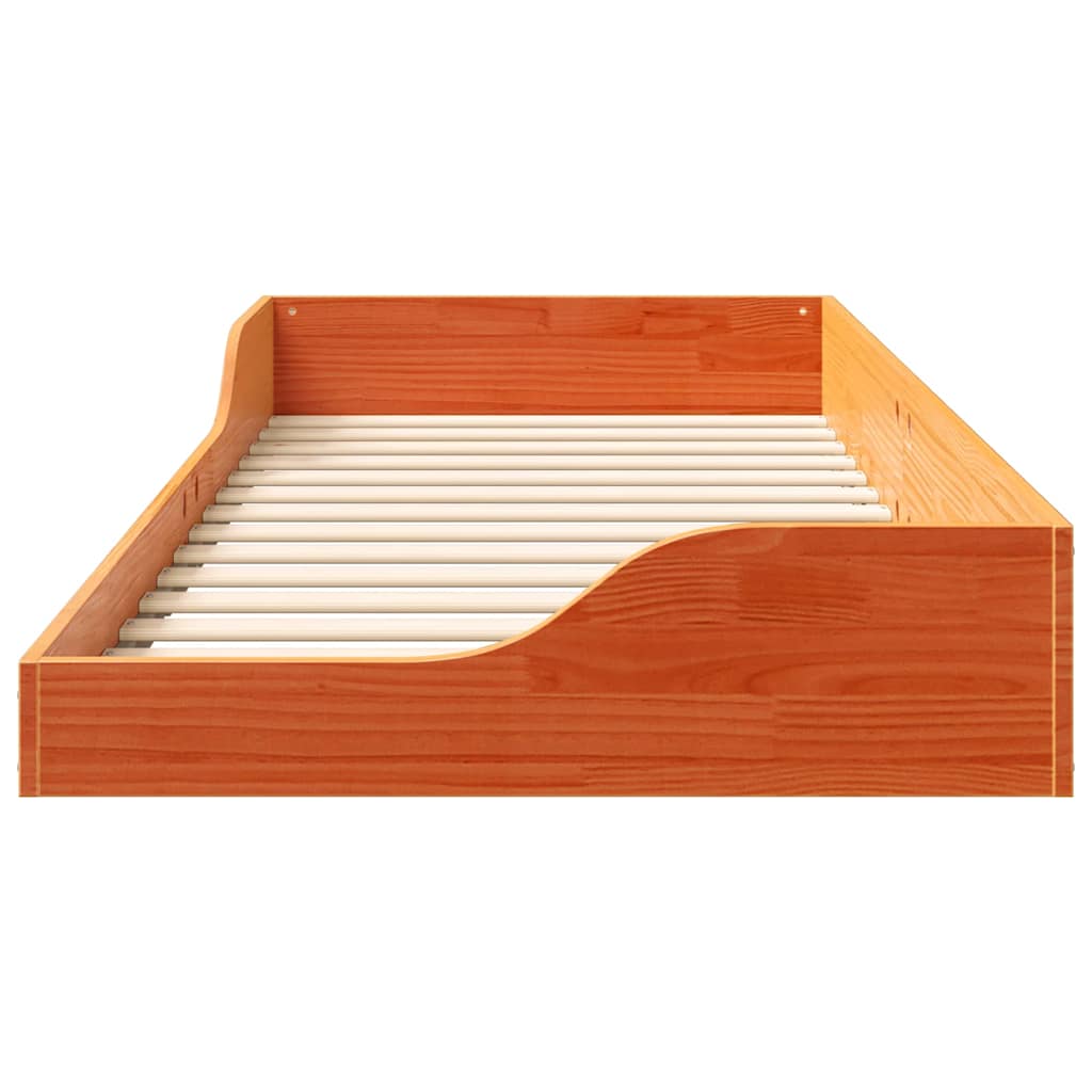 Struttura del letto Marrone cerato 100 x 210 cm Pino massello | homemem39