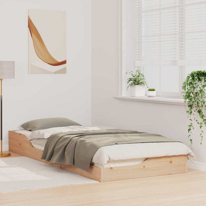 Struttura del letto Marrone 80 x 220 cm Pino massello