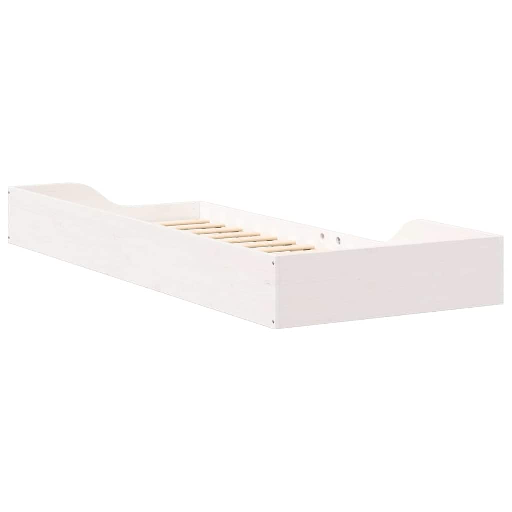 Struttura del letto Bianco 80 x 220 cm Pino massello | homemem39