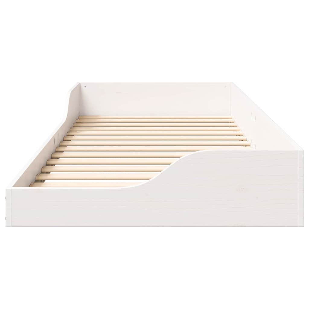 Struttura del letto Bianco 80 x 220 cm Pino massello | homemem39
