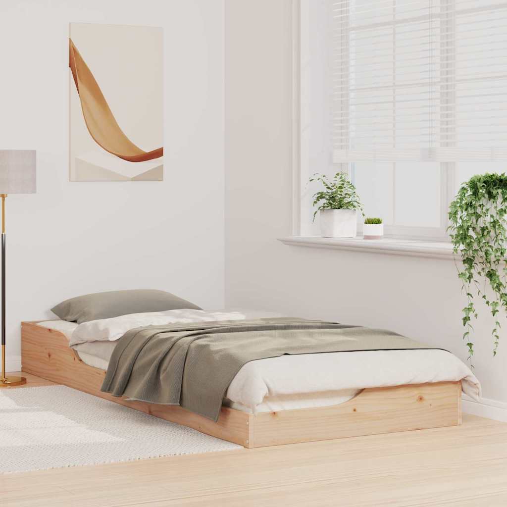 Struttura del letto Marrone 90 x 220 cm Pino massello