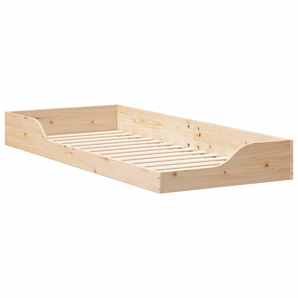 Struttura del letto Marrone 90 x 220 cm Pino massello | homemem39