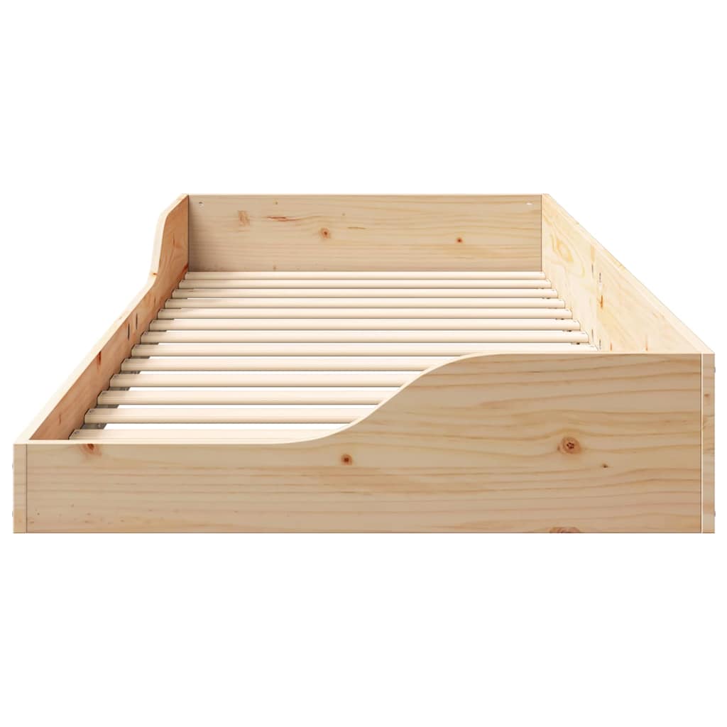 Struttura del letto Marrone 90 x 220 cm Pino massello | homemem39