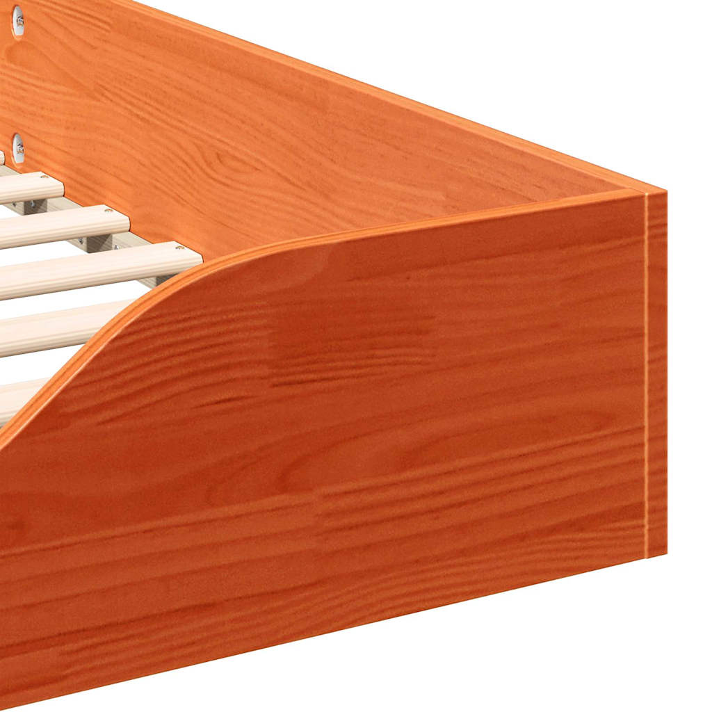 Struttura del letto Marrone cerato 90 x 220 cm Pino massello