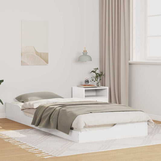 Struttura del letto Bianco 100 x 220 cm Pino massello | homemem39