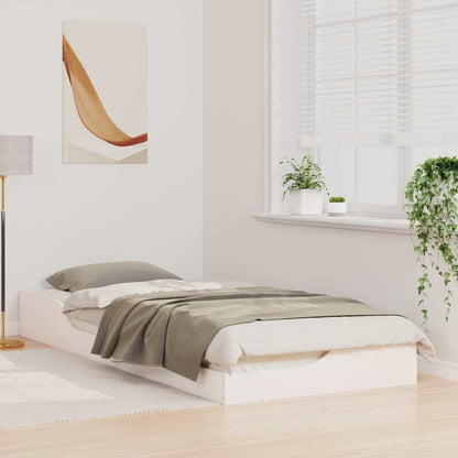Struttura del letto Bianco 100 x 220 cm Pino massello