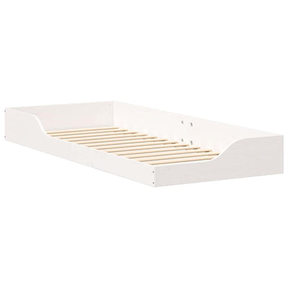Struttura del letto Bianco 100 x 220 cm Pino massello | homemem39