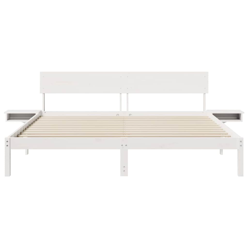 Struttura del letto Bianco 180 x 200 cm Pino massello | homemem39