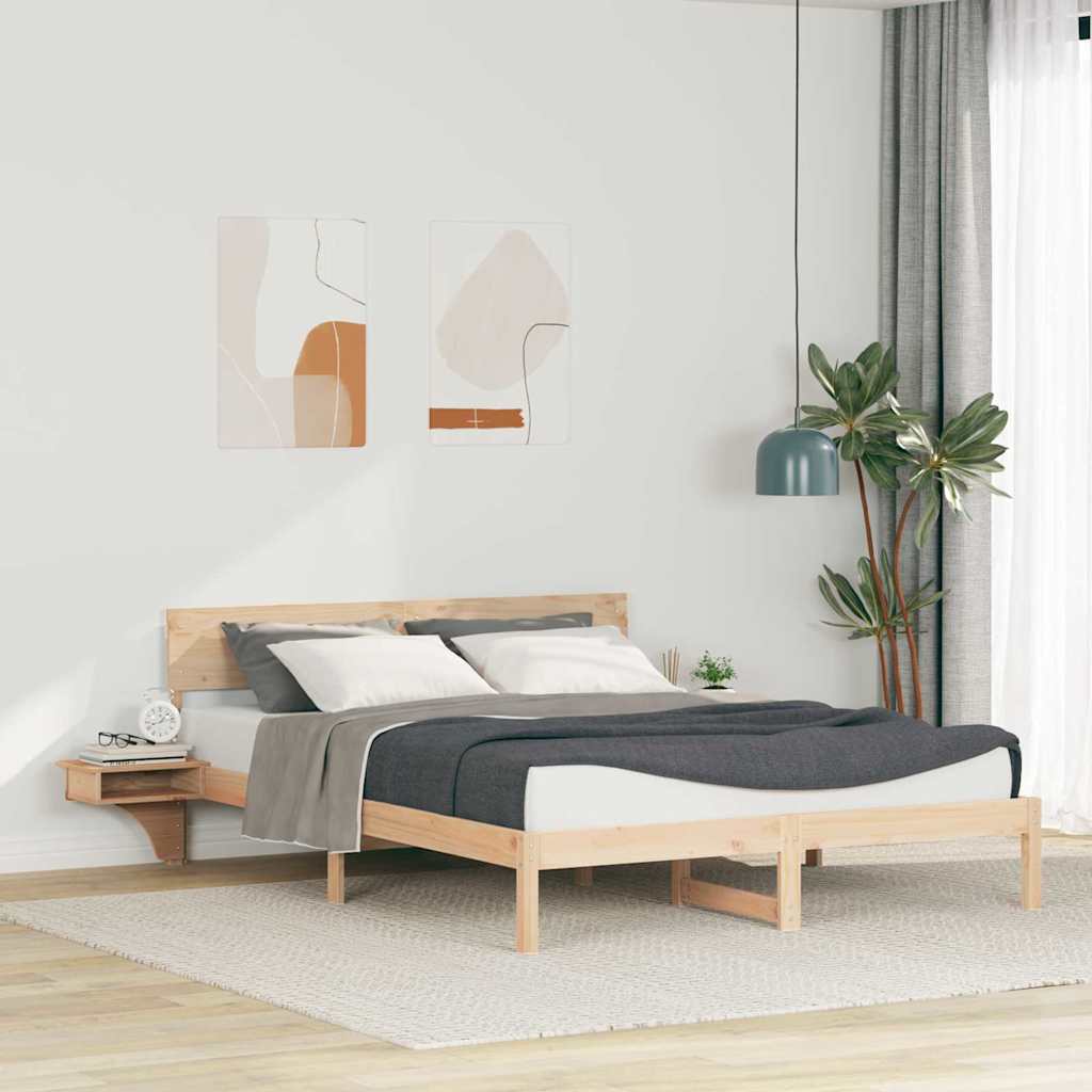 Struttura del letto Marrone 160 x 200 cm Pino massello | homemem39