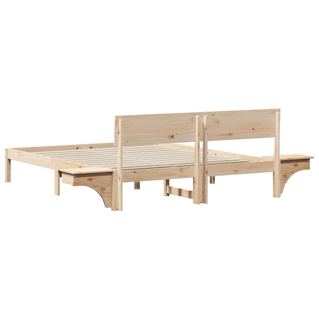 Struttura del letto Marrone 160 x 200 cm Pino massello | homemem39