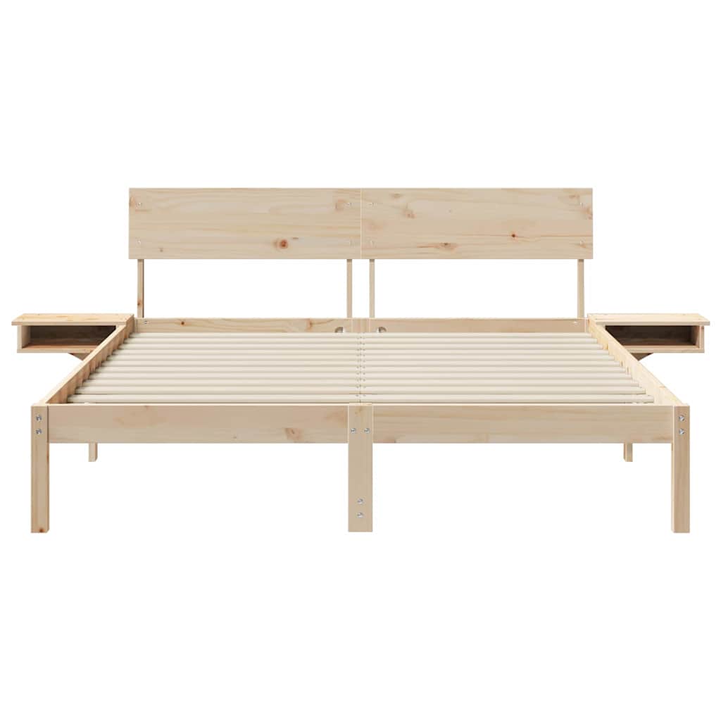 Struttura del letto Marrone 160 x 200 cm Pino massello | homemem39