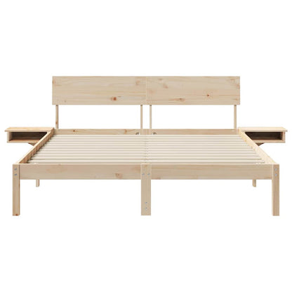 Struttura del letto Marrone 160 x 200 cm Pino massello | homemem39