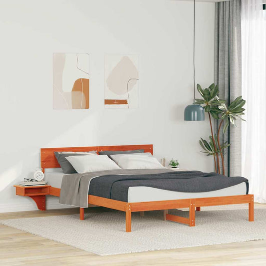 Struttura del letto Marrone cerato 160 x 200 cm Pino massello | homemem39