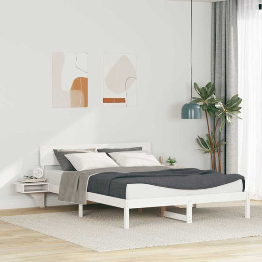 Struttura del letto Bianco 150 x 200 cm Pino massello | homemem39