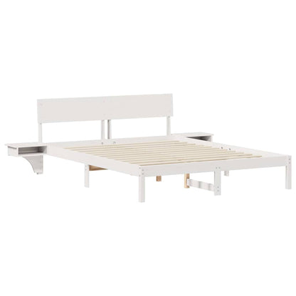 Struttura del letto Bianco 150 x 200 cm Pino massello | homemem39
