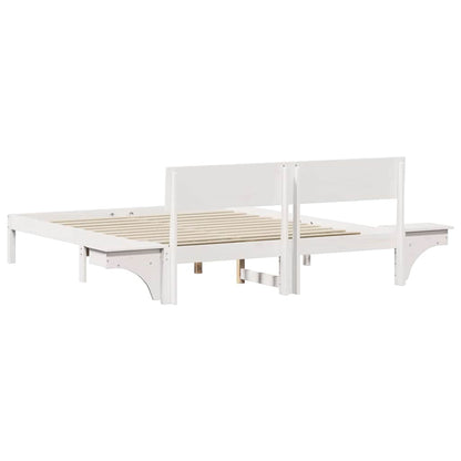 Struttura del letto Bianco 150 x 200 cm Pino massello | homemem39