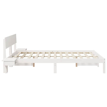 Struttura del letto Bianco 150 x 200 cm Pino massello | homemem39