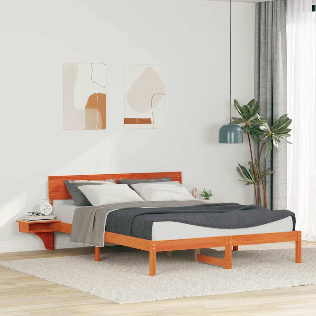 Struttura del letto Marrone cerato 150 x 200 cm Pino massello | homemem39