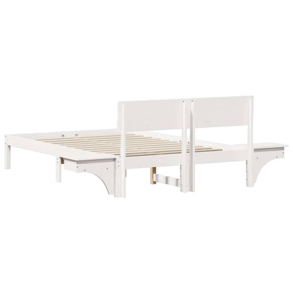 Struttura del letto Bianco 140 x 200 cm Pino massello