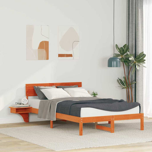 Struttura del letto Marrone cerato 140 x 200 cm Pino massello | homemem39