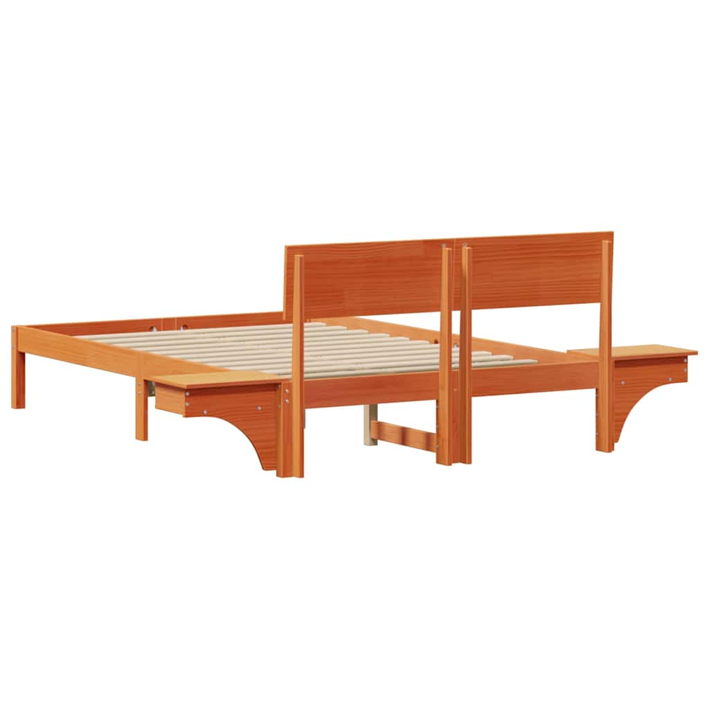 Struttura del letto Marrone cerato 140 x 200 cm Pino massello | homemem39