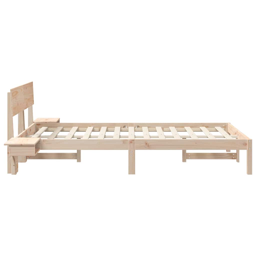 Struttura del letto Marrone 140 x 190 cm Pino massello | homemem39