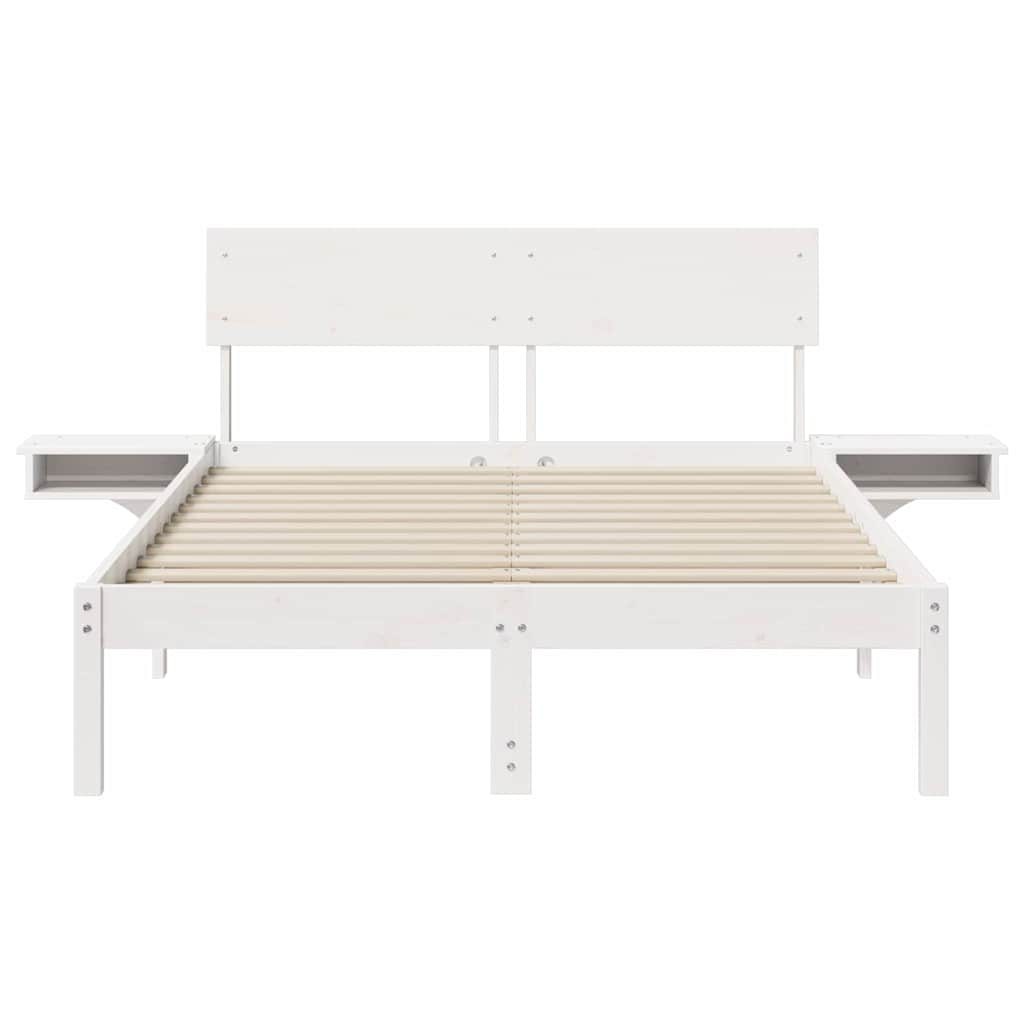 Struttura del letto Bianco 140 x 190 cm Pino massello | homemem39
