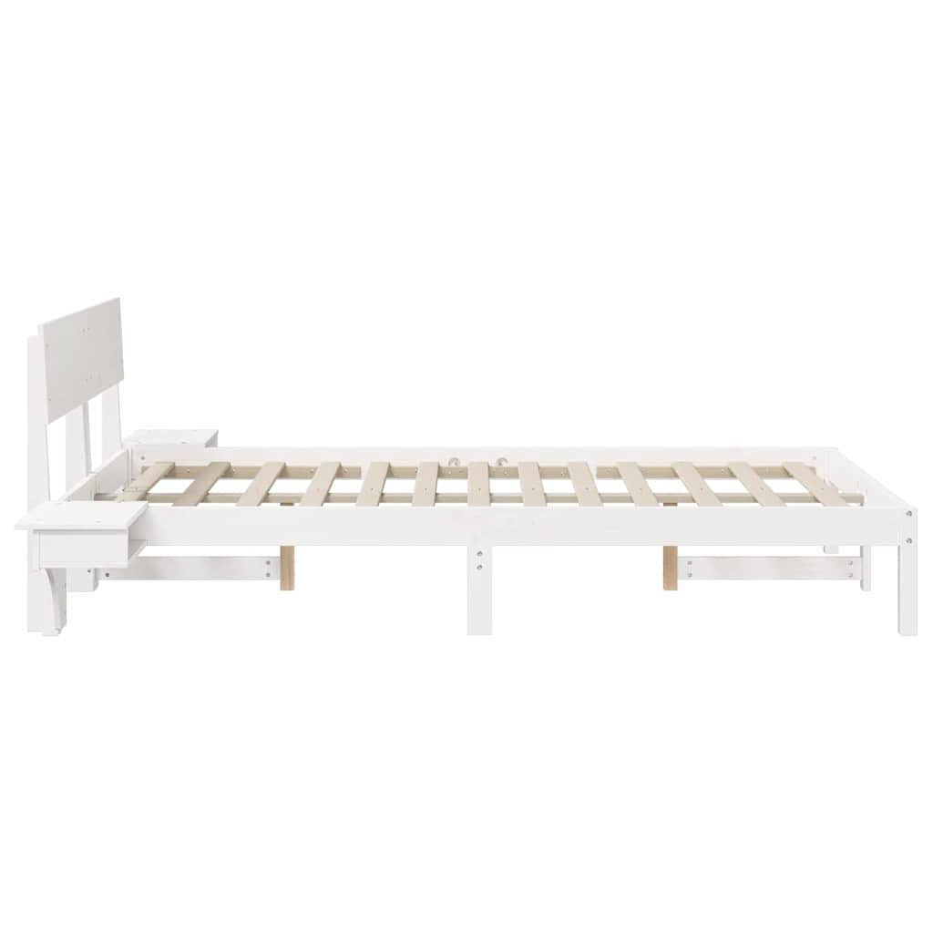 Struttura del letto Bianco 140 x 190 cm Pino massello | homemem39