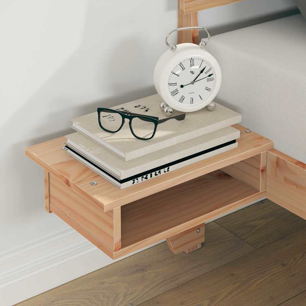 Struttura del letto Marrone 135 x 190 cm Pino massello