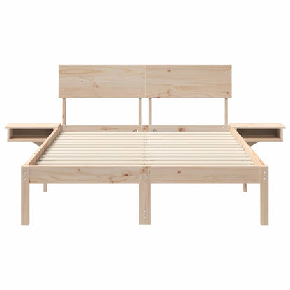 Struttura del letto Marrone 135 x 190 cm Pino massello