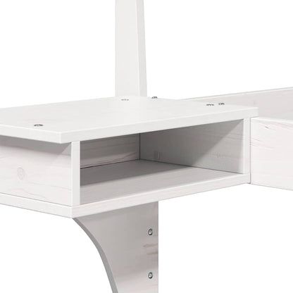 Struttura del letto Bianco 135 x 190 cm Pino massello | homemem39