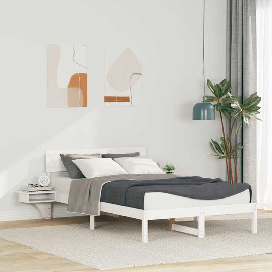 Struttura del letto Bianco 135 x 190 cm Pino massello | homemem39