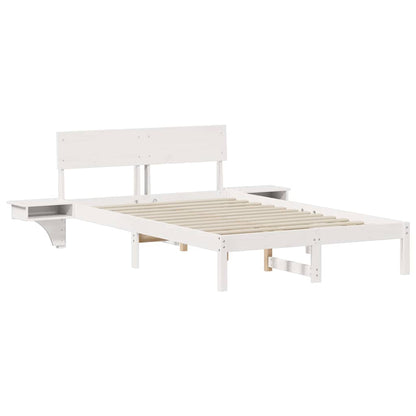 Struttura del letto Bianco 135 x 190 cm Pino massello | homemem39